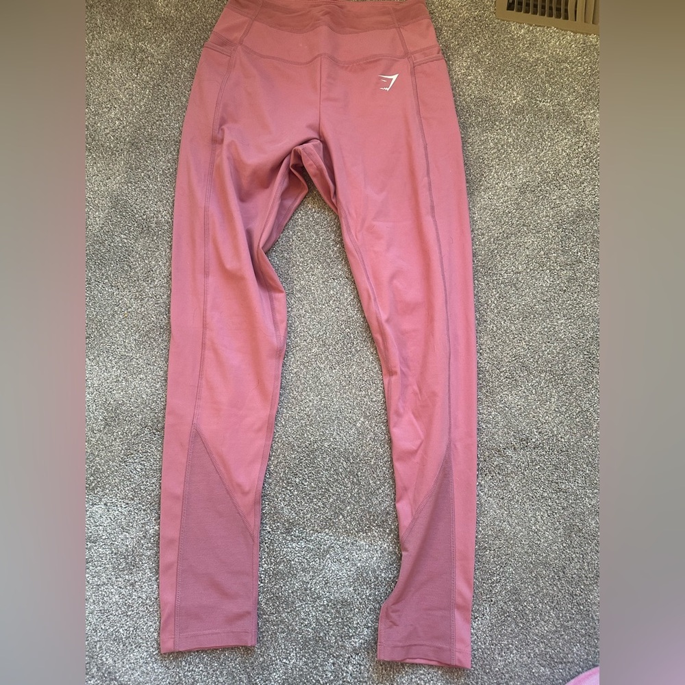 Gymshark pink mesh detail leggings